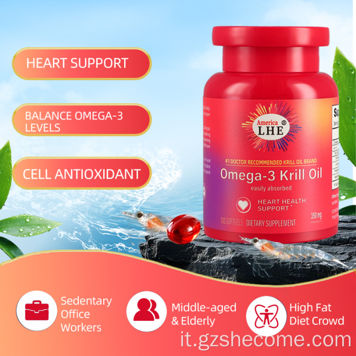 Premium Shecome Krill Oil Omega 3 supporta le articolazioni